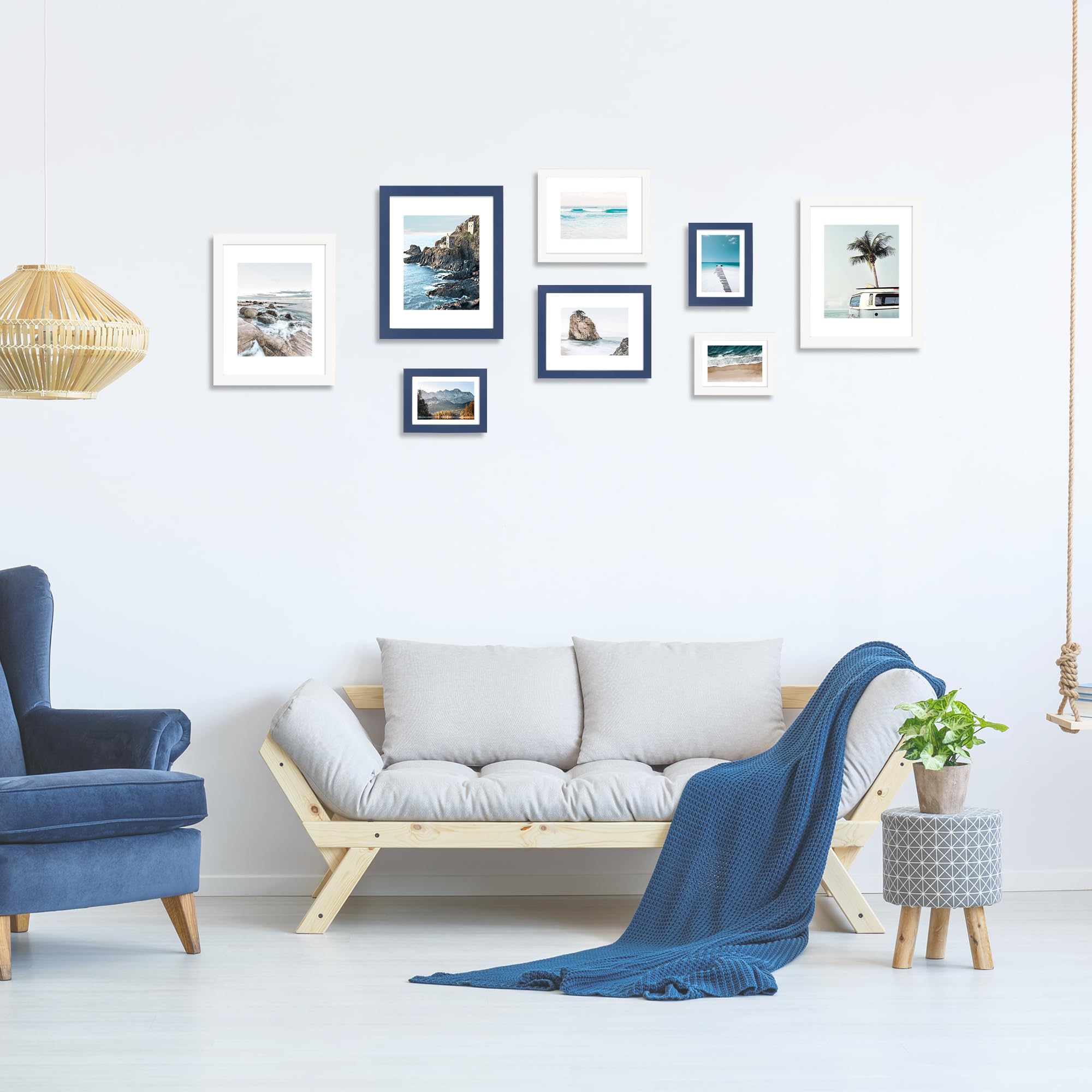 SZYUU blue frame glass detail emphasizes high-definition tempered glass clarity.