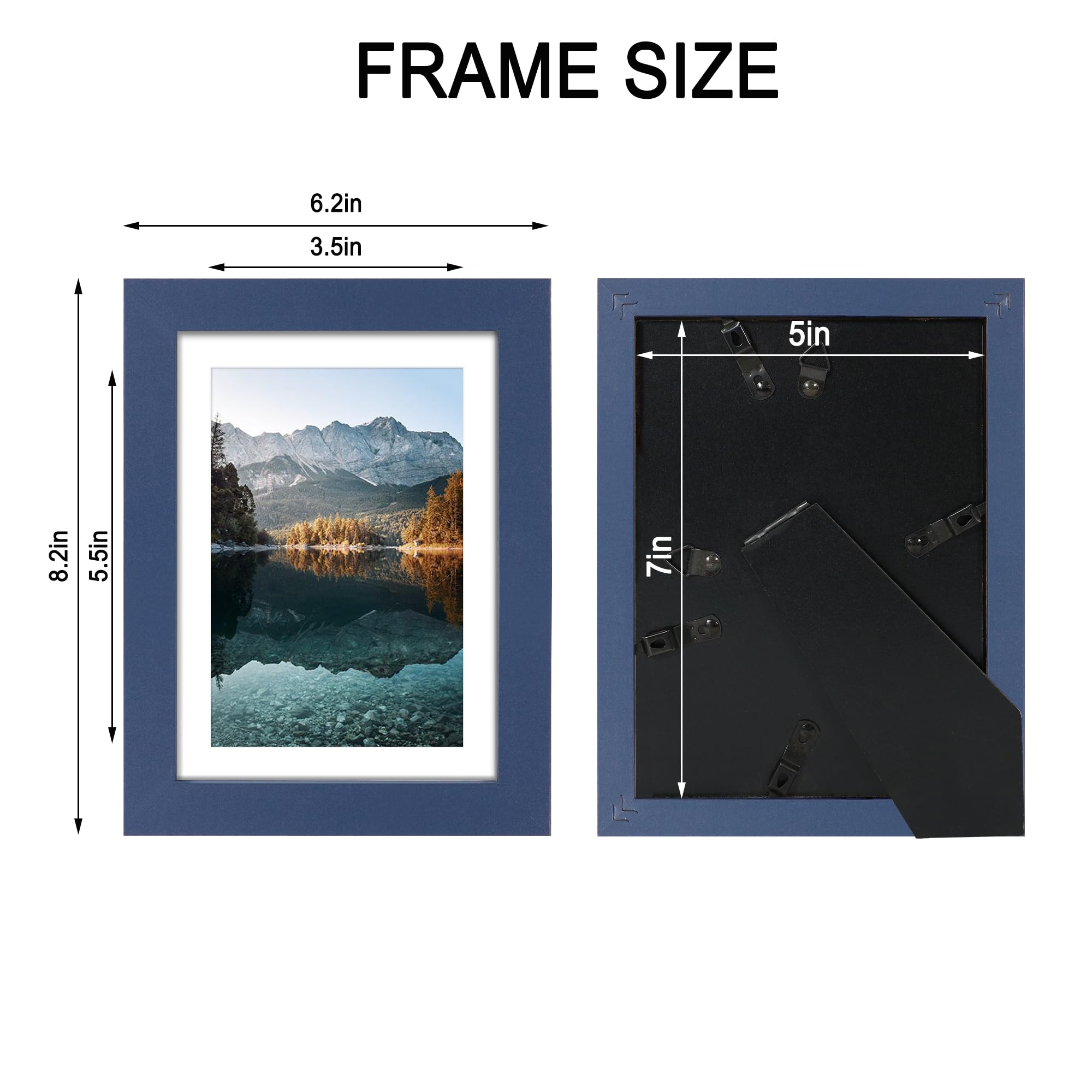 SZYUU blue frame tabletop display with stand for easy memories.