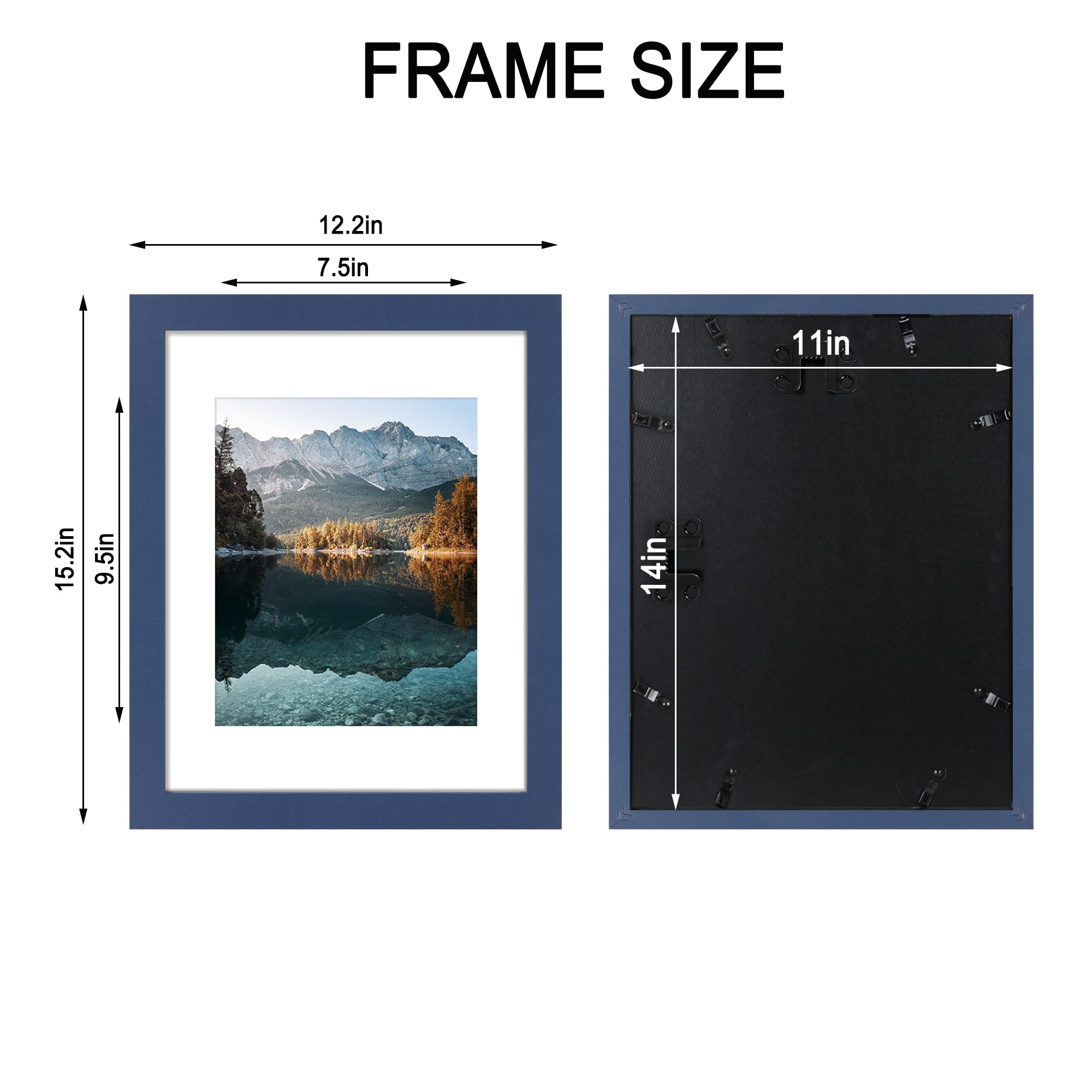 SZYUU gift-ready 11x14 blue frame set for holidays or birthdays