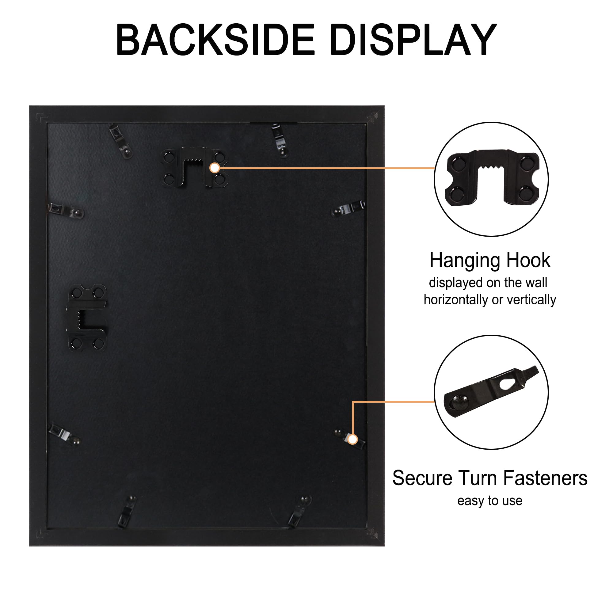 SZYUU spring-loaded back simplifies frame opening.