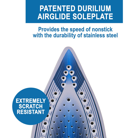 T-Fal Ultraglide anti-drip keeps fabrics stain-free during ironing.
