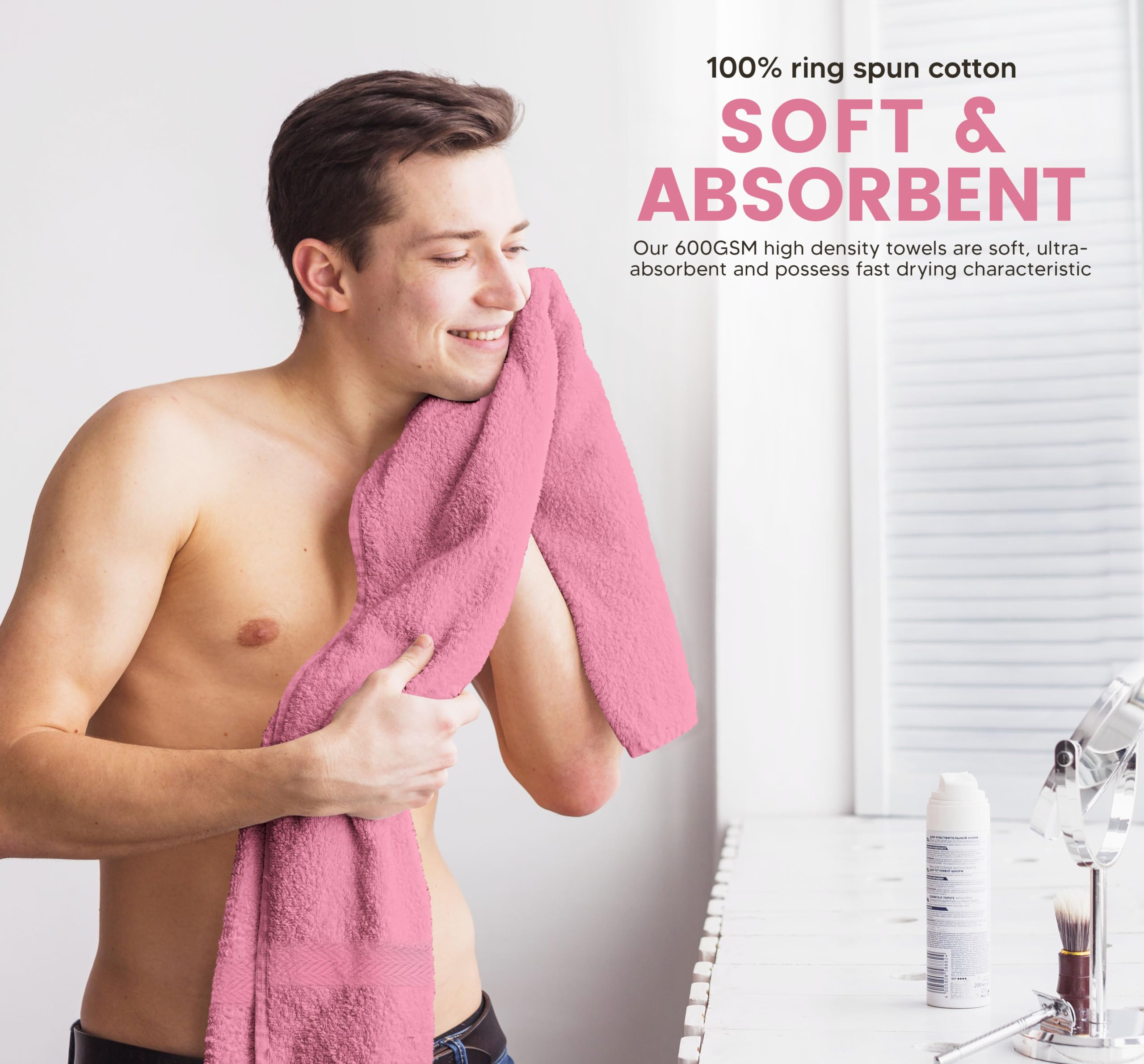 T & L Towel and Linen Mart sage green towels pair with calm decor and fast drying.