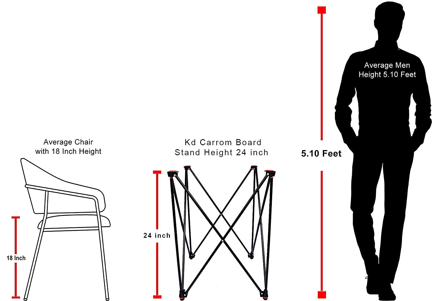 T TABAKH portable carrom stand storage fits small spaces between games.