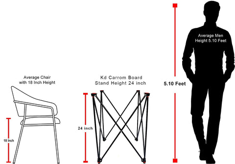 T TABAKH portable carrom stand storage fits small spaces between games.