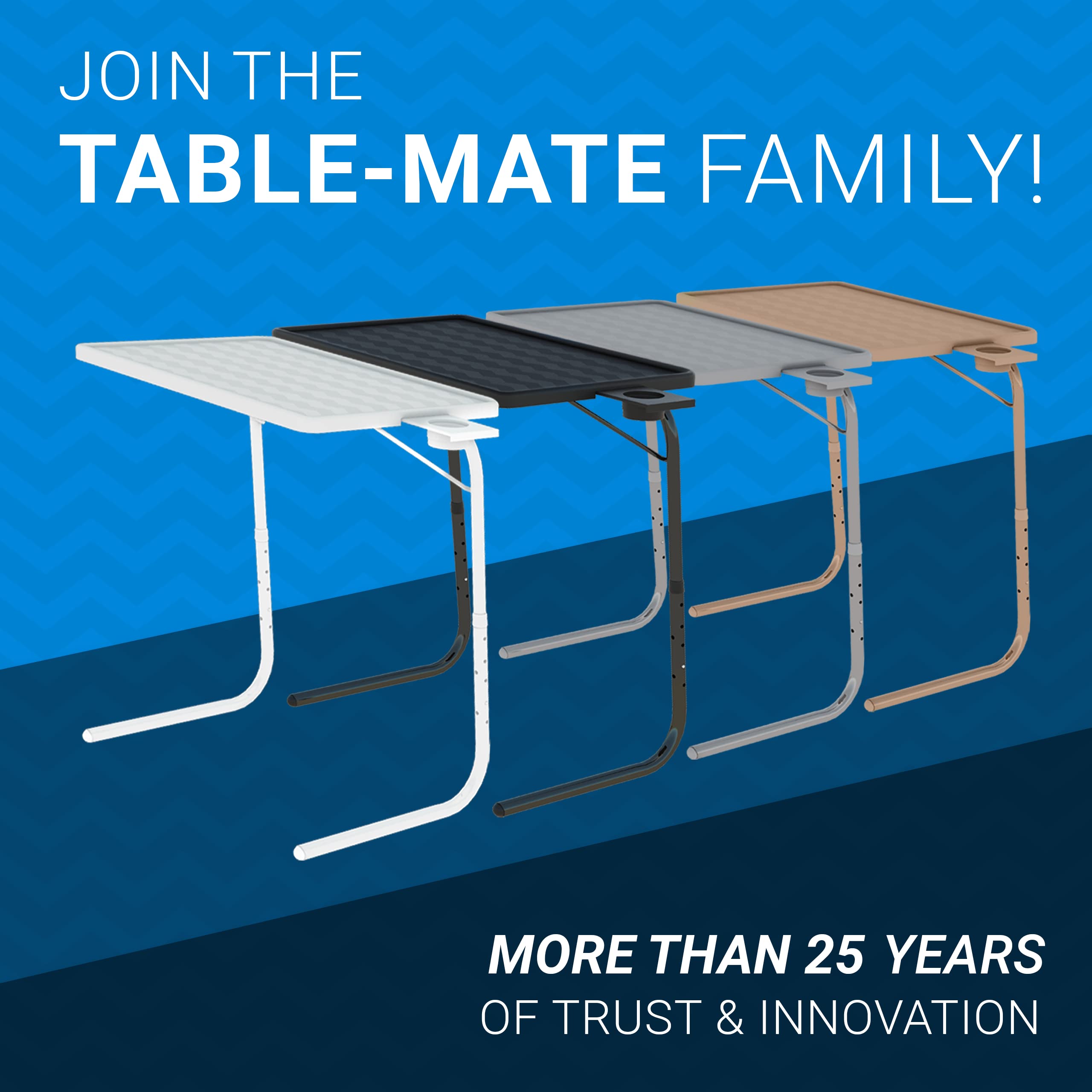 Table-Mate TV Tray Table fits dorm rooms for portable study and meals.