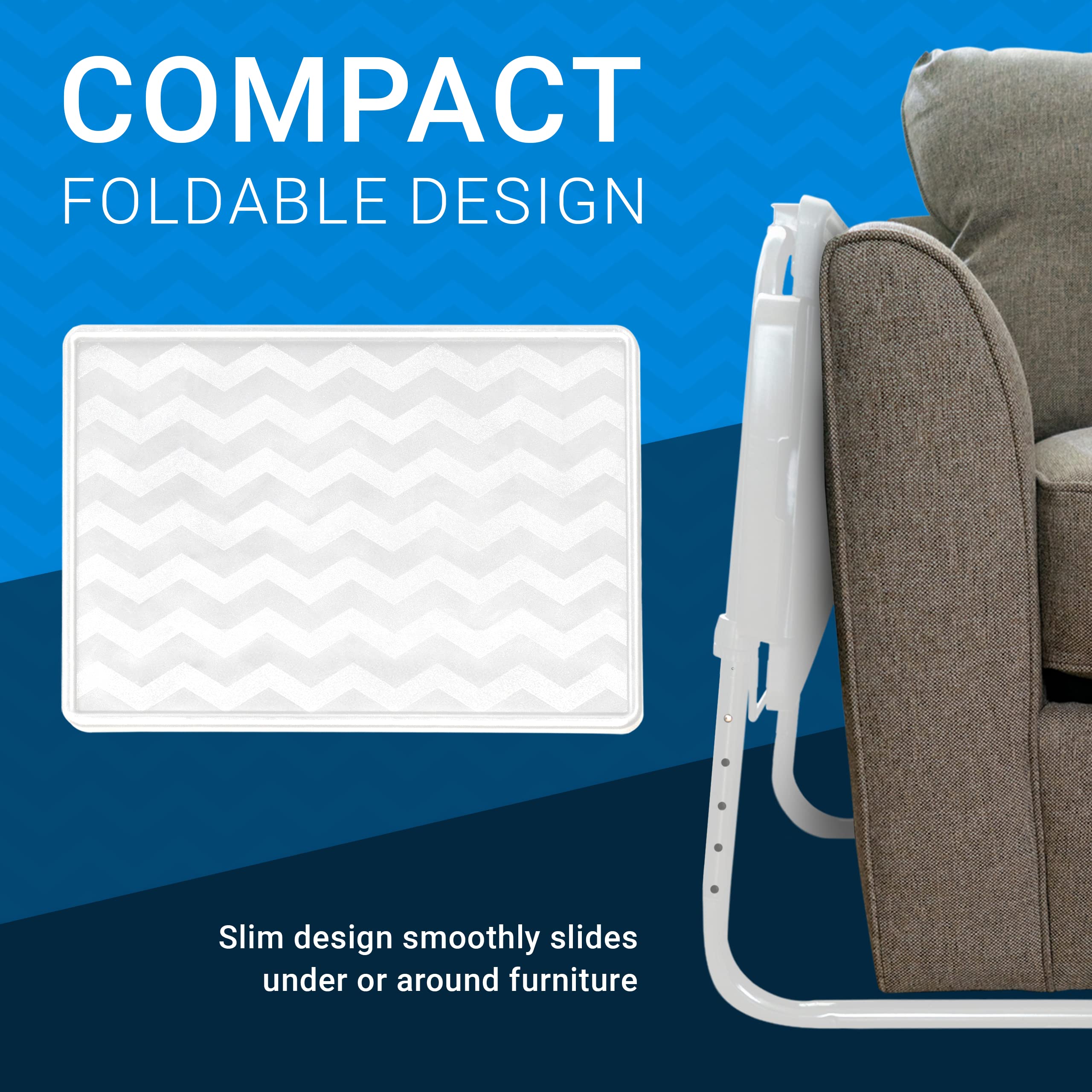 Table-Mate TV Tray Table durable 40 lb capacity supports laptops and meals.
