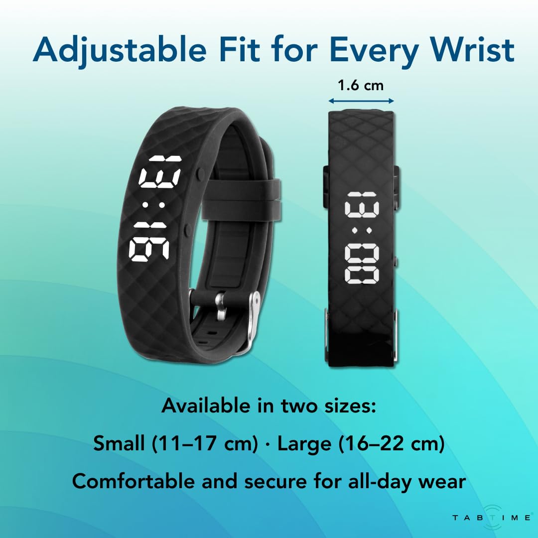 Tabtime silicone strap with secure buckle for all-day comfort