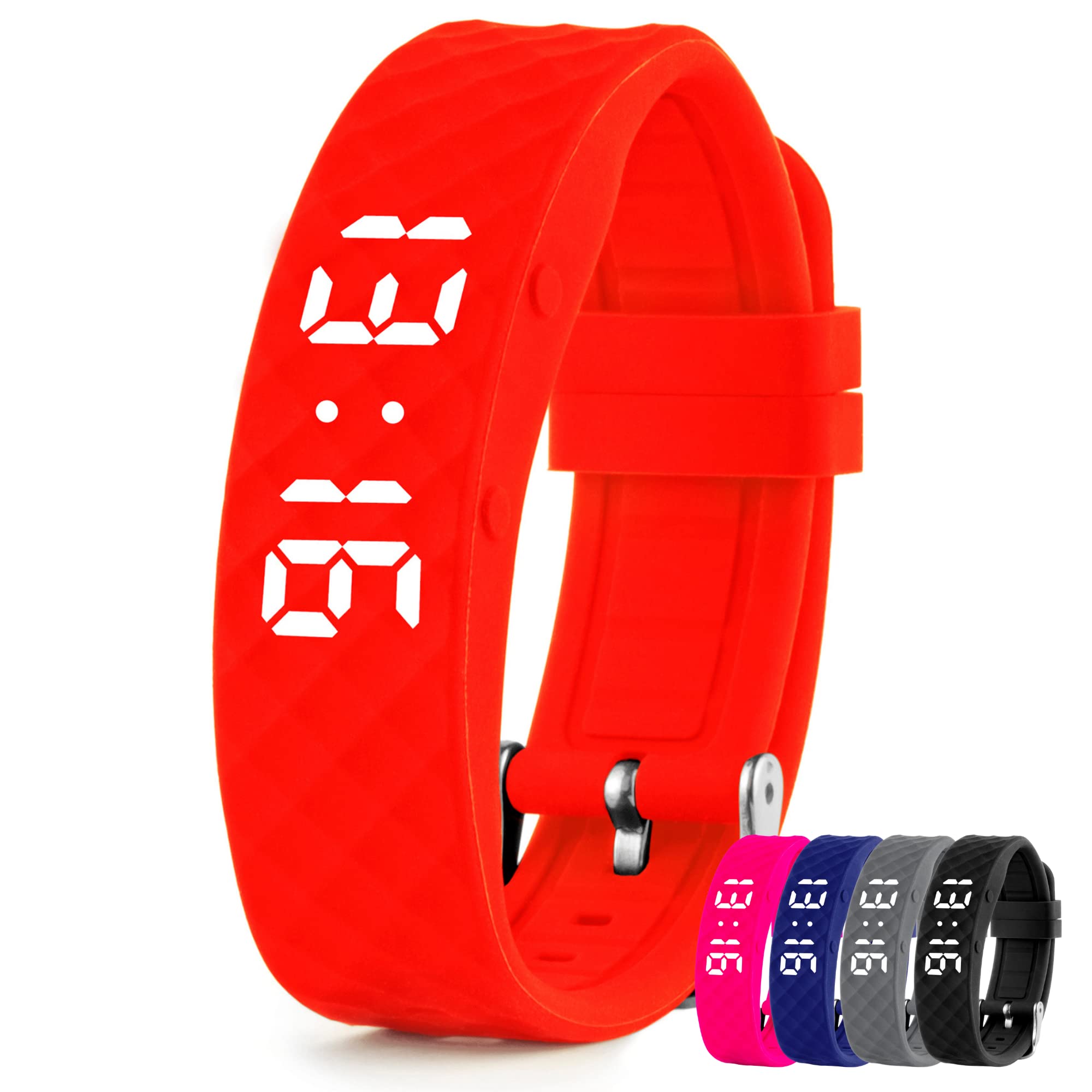 TabTime vibrating alarm reminder watch red improves discreet scheduling and daily reminders.