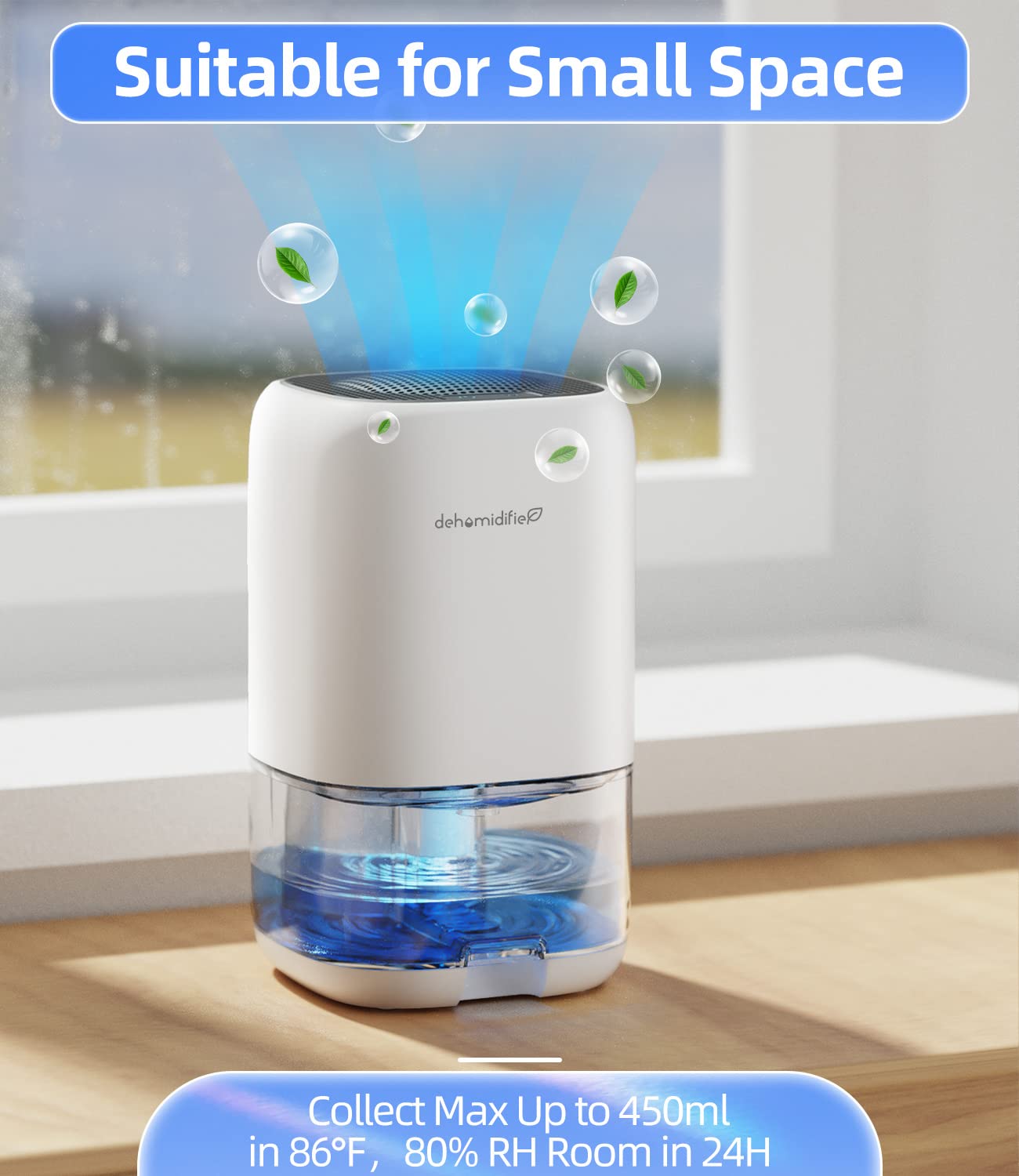 TABYIK 35oz dehumidifier ambient light provides seven-color ambiance at night