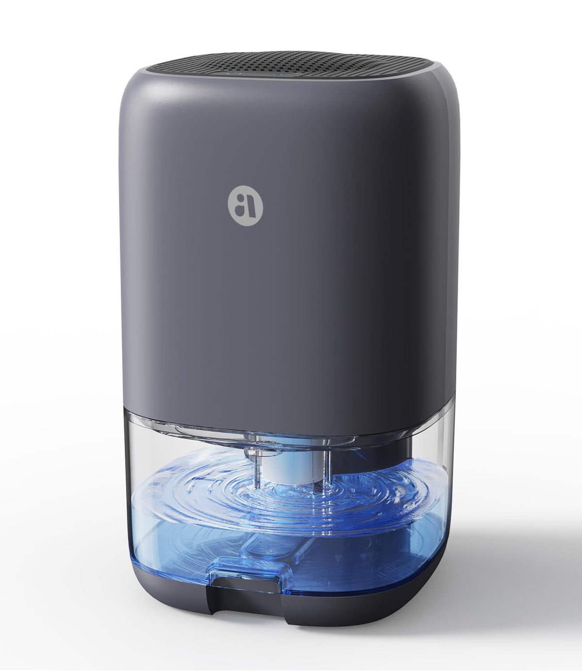 TABYIK 35 oz dehumidifier front view in a bedroom, compact and quiet.