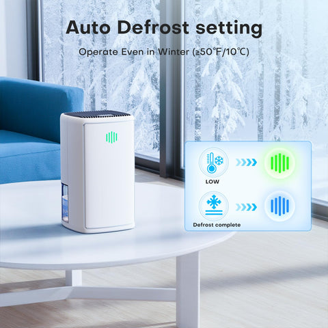 TABYIK 38OZ dehumidifier auto-shut-off-feature prevents overflow during unattended use.