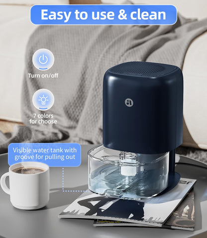 TABYIK portable dehumidifier with built-in handle for versatile use.