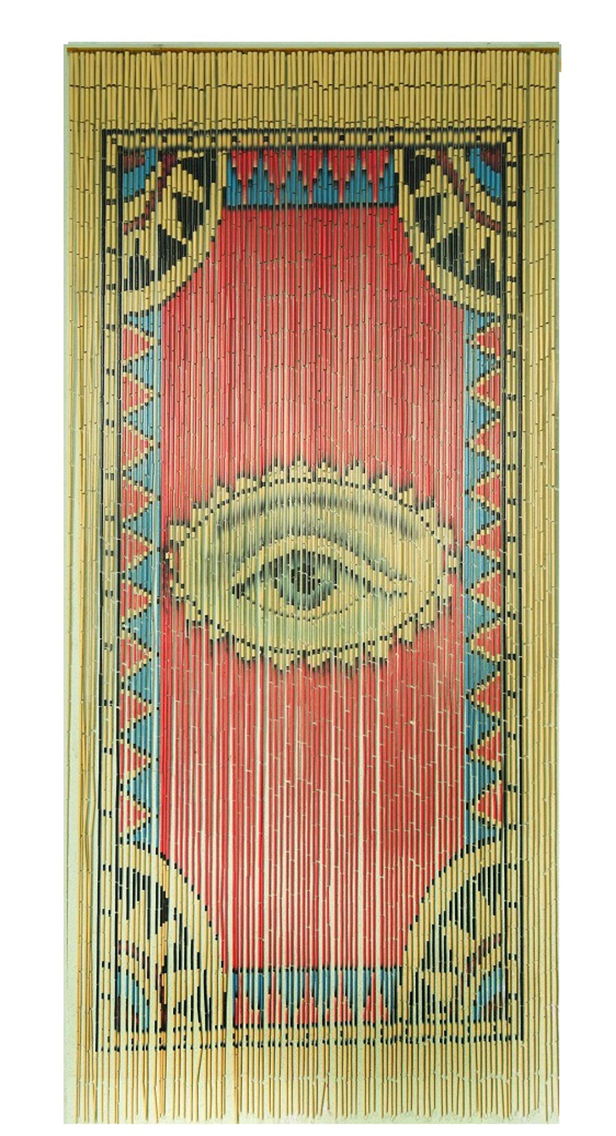 TACHILC Beaded Curtain eye design close-up highlighting hand-painted artwork for boho rooms.