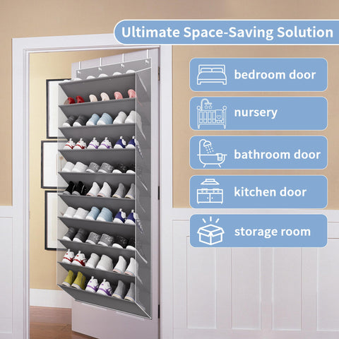 TAHAVICE-grey finish fits various décor while organizing shoes efficiently.
