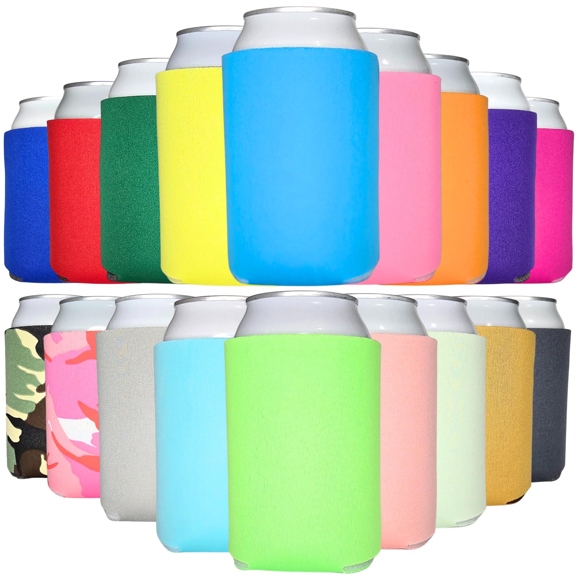 TahoeBay bulk blank beer can cooler sleeves ready for DIY designs and events