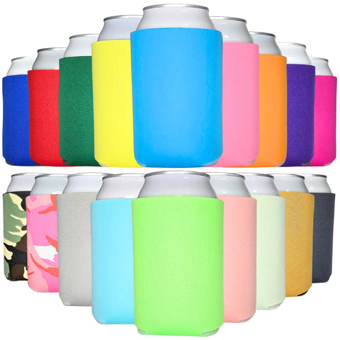 TahoeBay bulk blank beer can cooler sleeves ready for DIY designs and events