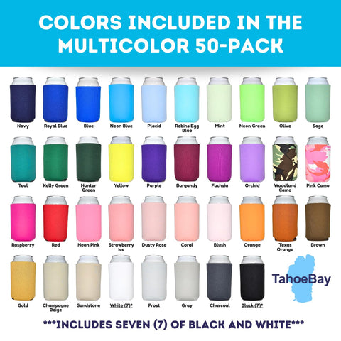 TahoeBay collapsible soft-foam sleeve blank for sublimation on 12 oz cans