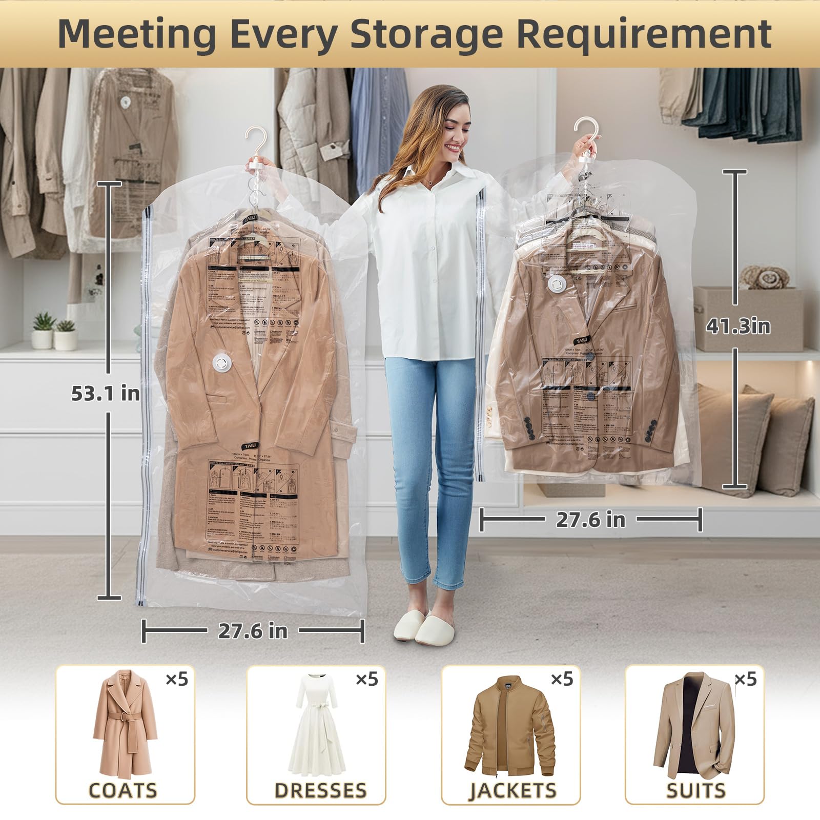 TAILI 5-layer material provides waterproof and dustproof garment protection