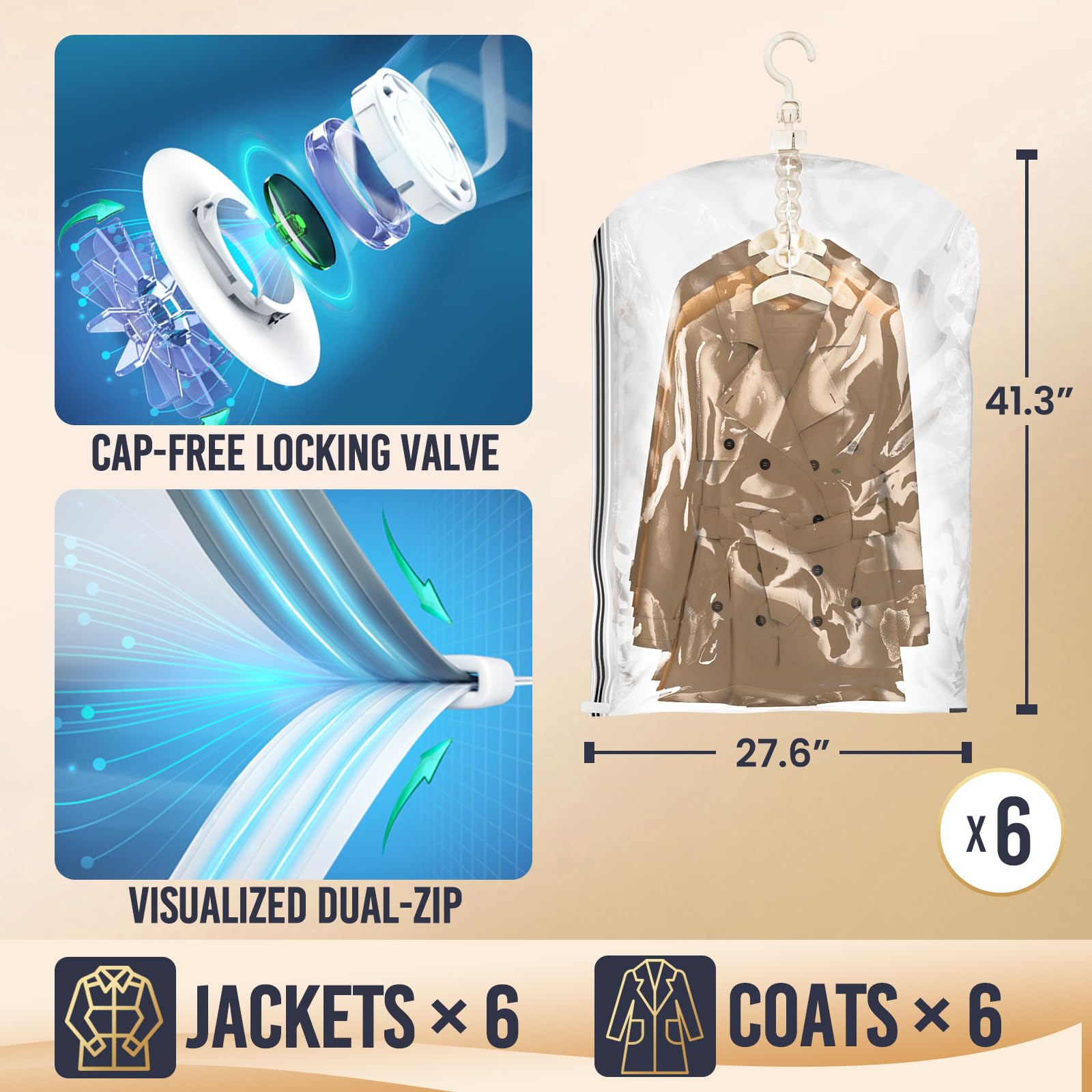 TAILI 5-layer PA+PE material protects clothes from dust and moisture