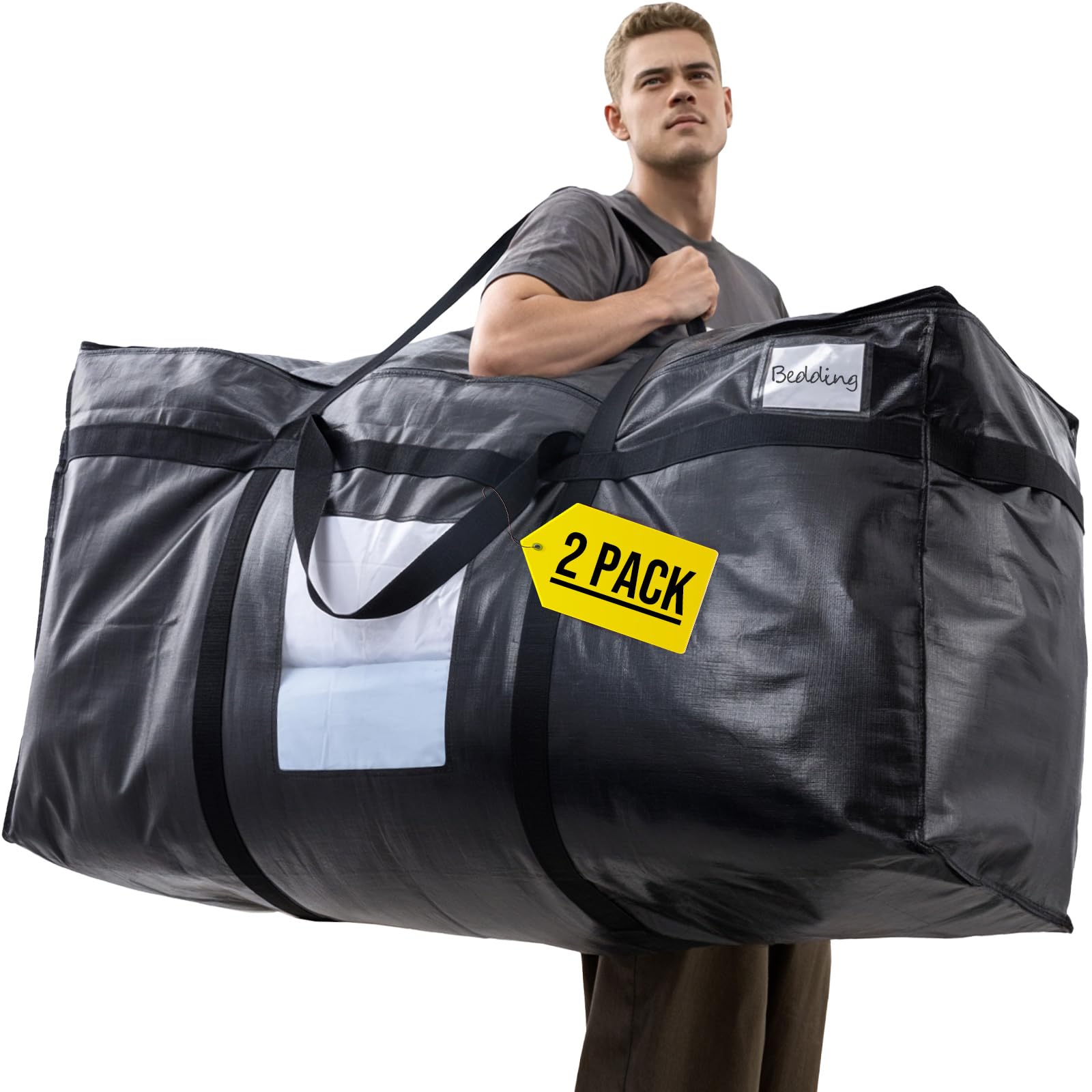 TAILI 69 gallon storage bag with visible window for quick item identification