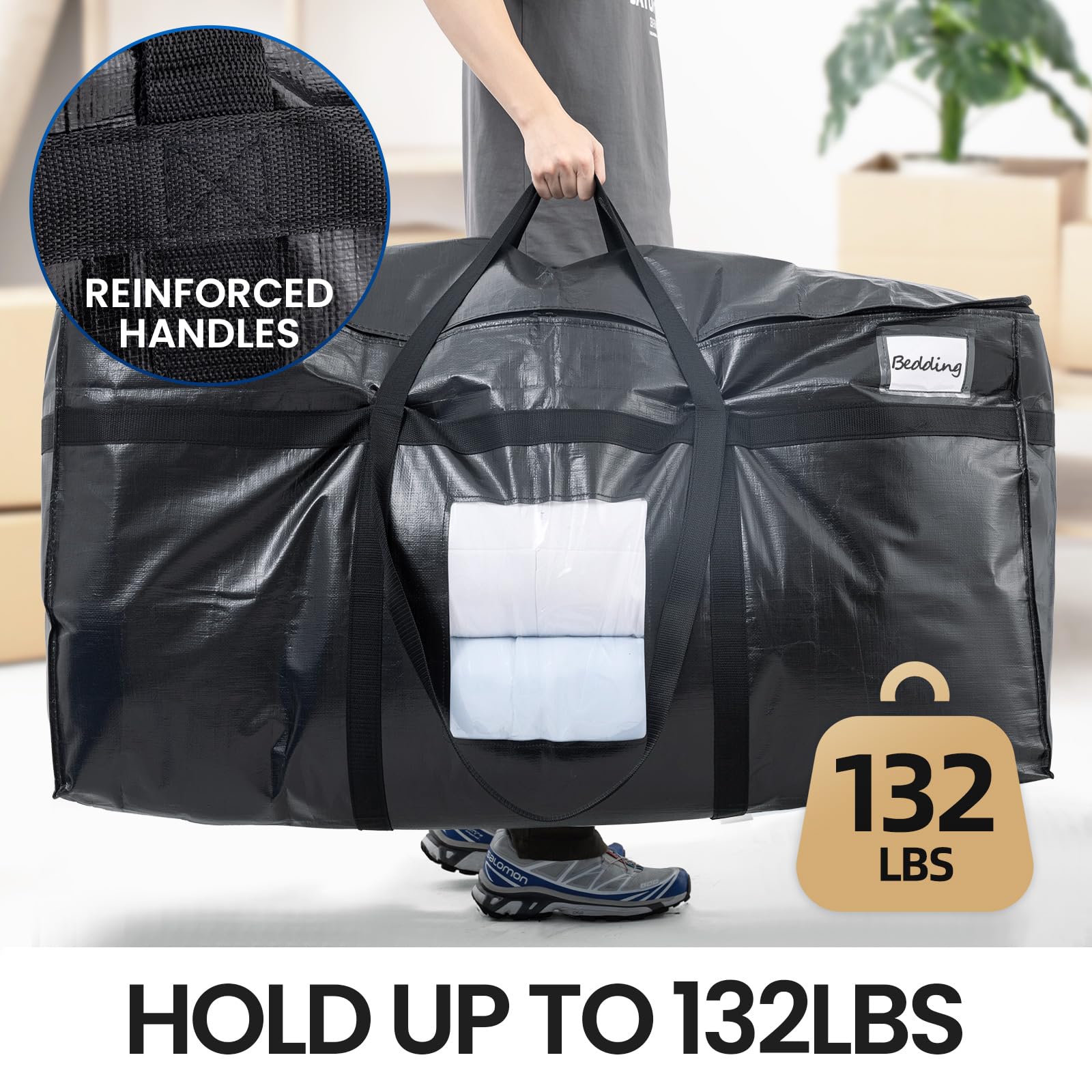 TAILI heavy-duty wrap-around handles for easier lifting during moves
