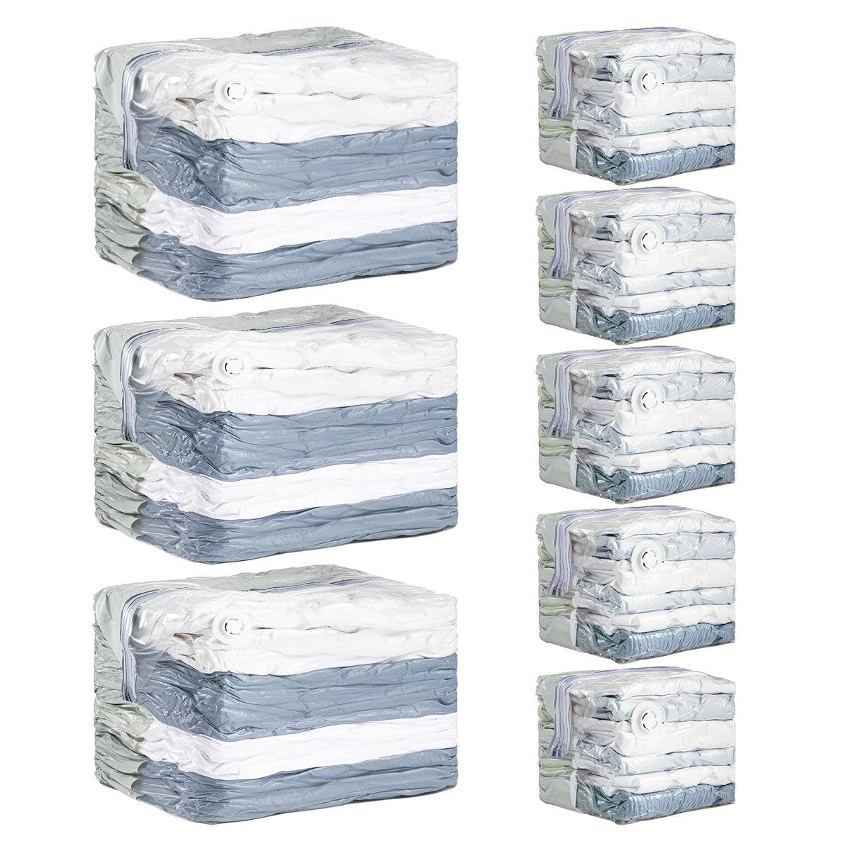 Taili 8-pack vacuum storage bags for space-saving closet organization
