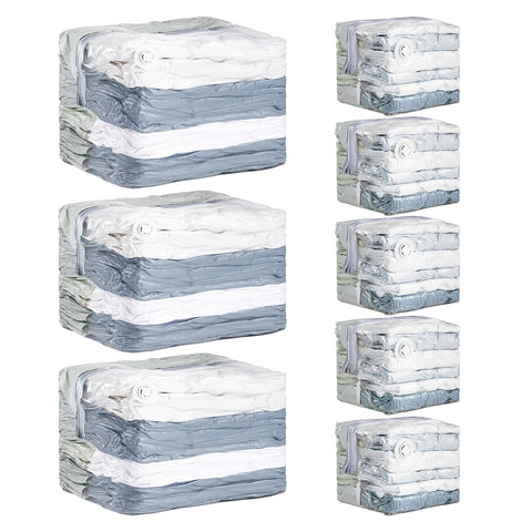Taili 8-pack vacuum storage bags for space-saving closet organization