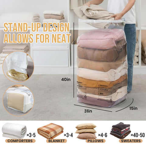 Taili vacuum bags seal quickly with a cap-free valve for faster packing.