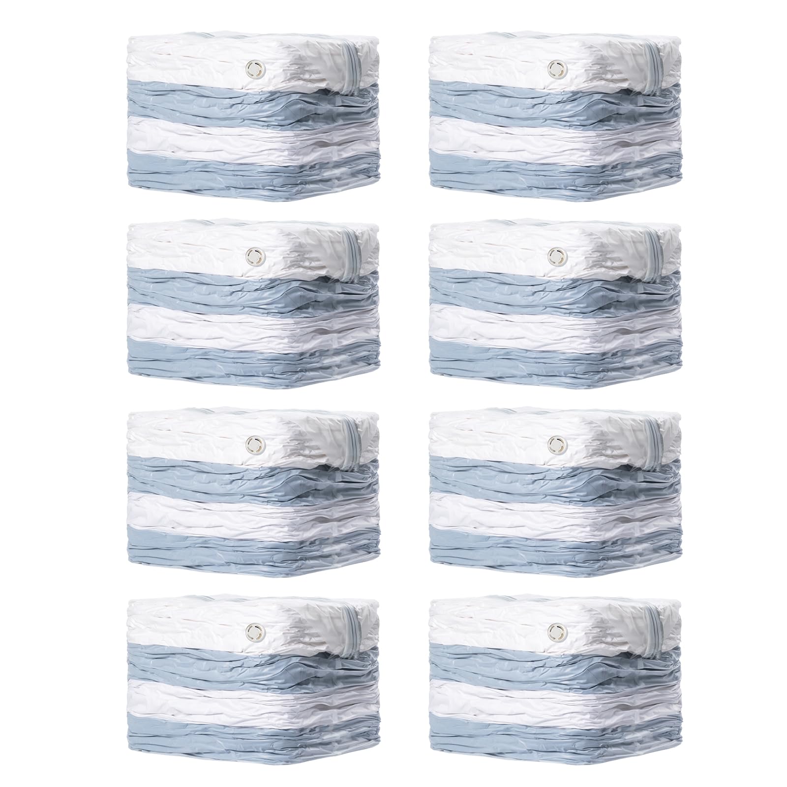 Taili 8-pack jumbo cube bags show 31x40x15 inch capacity for bulky bedding storage.