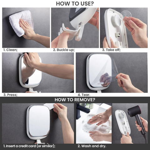 TAILI acrylic fogproof mirror resists steamy bathroom use.