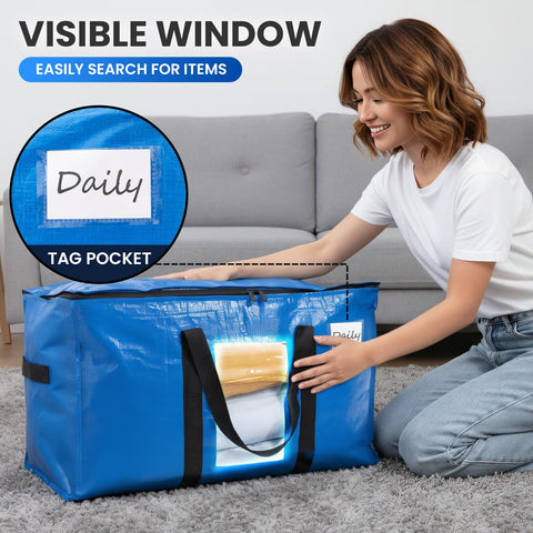 Taili clear window and label slot help identify stored items at a glance.