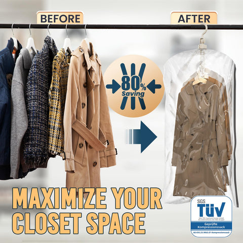 TAILI closet hanging design shows easy access on the rod.