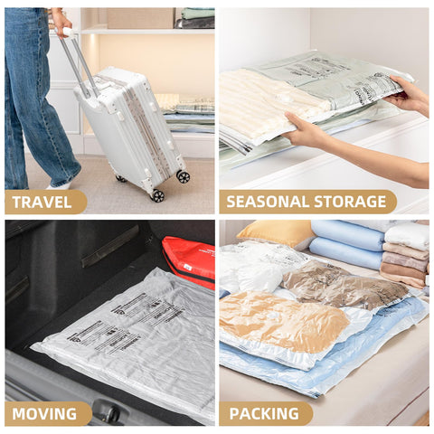 TAILI closet organization with quilts and pillows using reusable bags