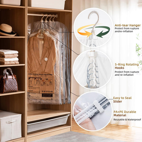 TAILI space-saving bag ready for travel or moving wardrobes with quick setup.