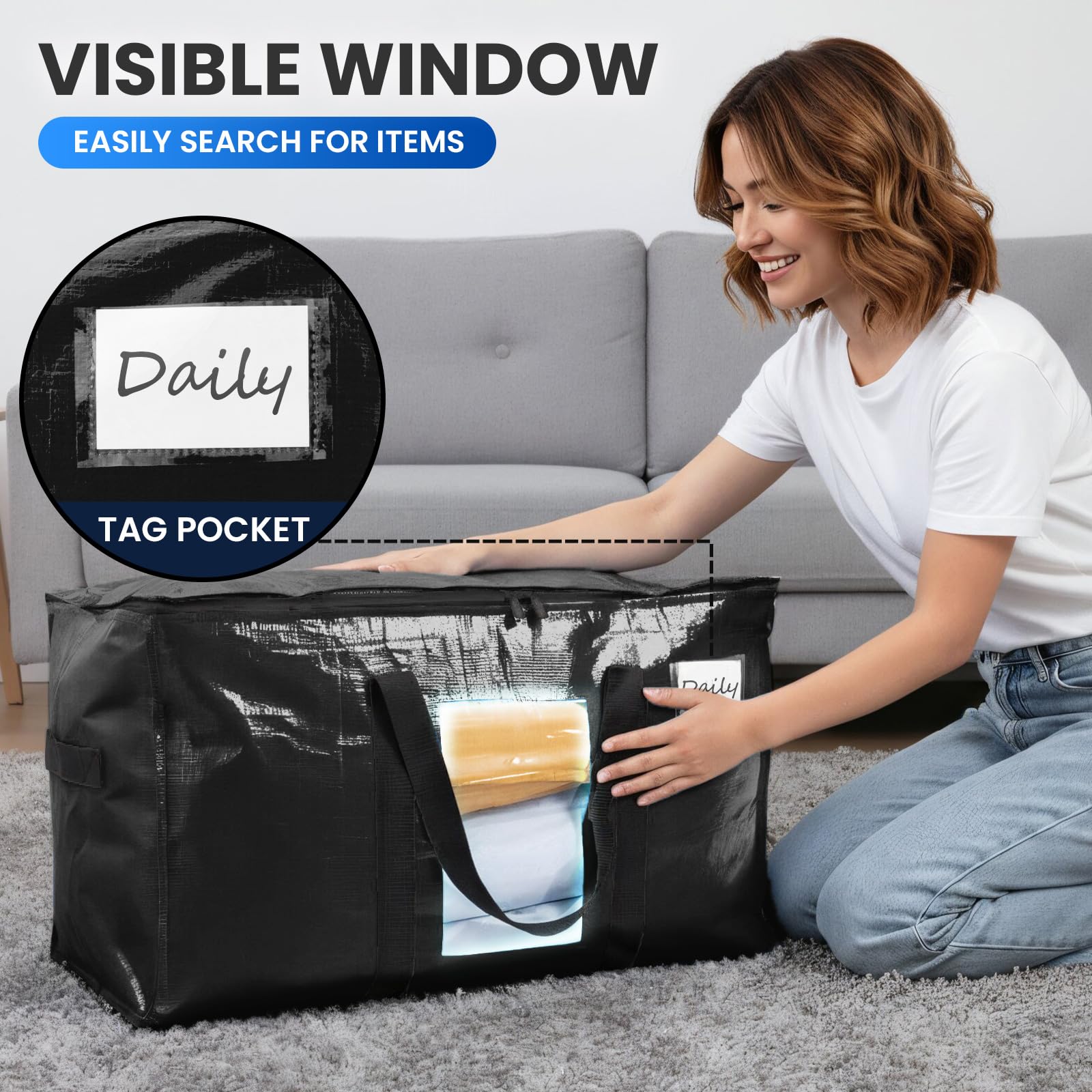 TAILI bag supports up to 130 lbs for heavy items