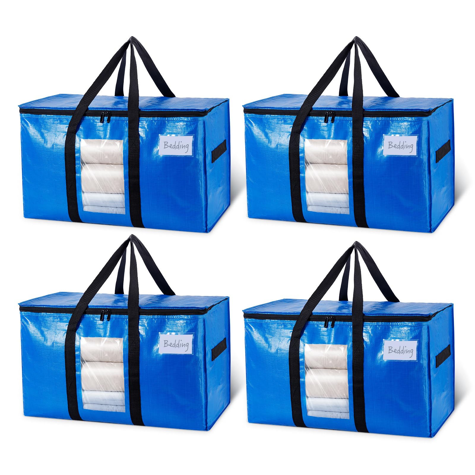 Taili extra-large moving bag with visible window for quick contents check and organization.