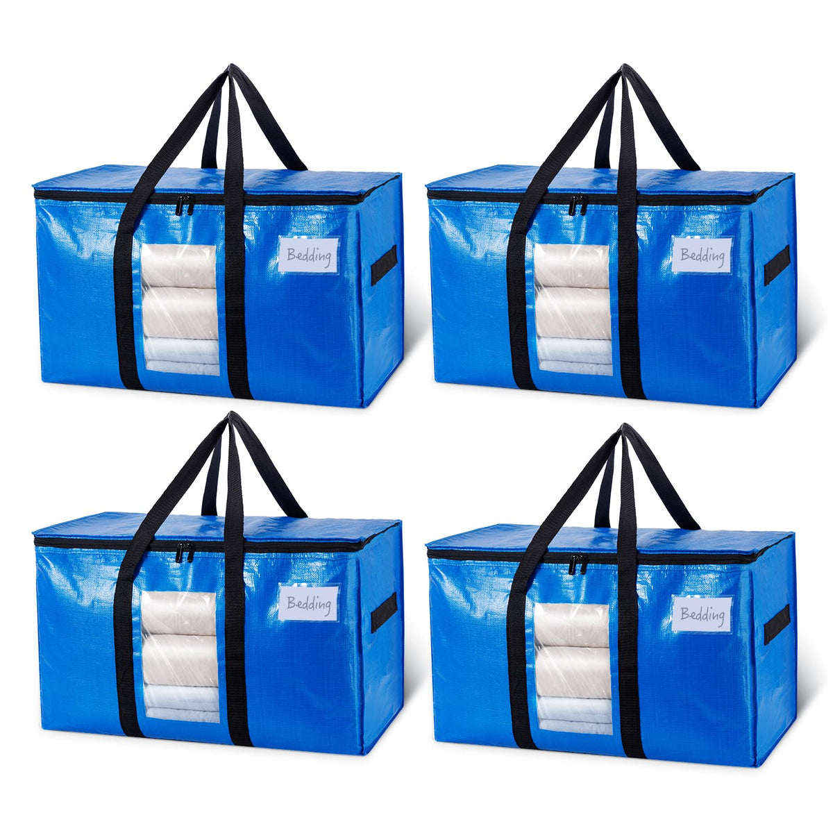 Taili extra-large moving bag with visible window for quick contents check and organization.
