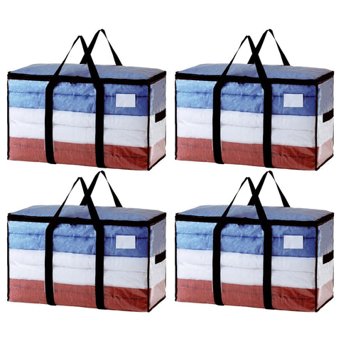 TAILI extra large moving bags with visible window for quick item identification