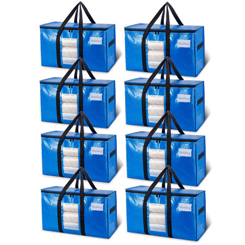 TAILI extra large moving bags with visible window for quick item identification.