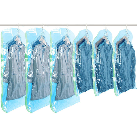 TAILI hanging vacuum bags long 53x28in saves closet space for jackets.