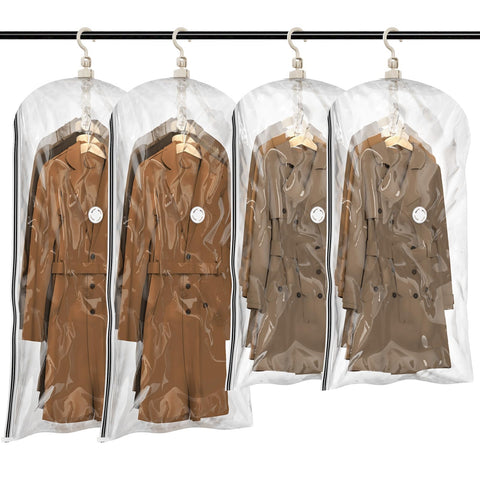 TAILI hanging vacuum bags with closed seal protecting clothes from dust