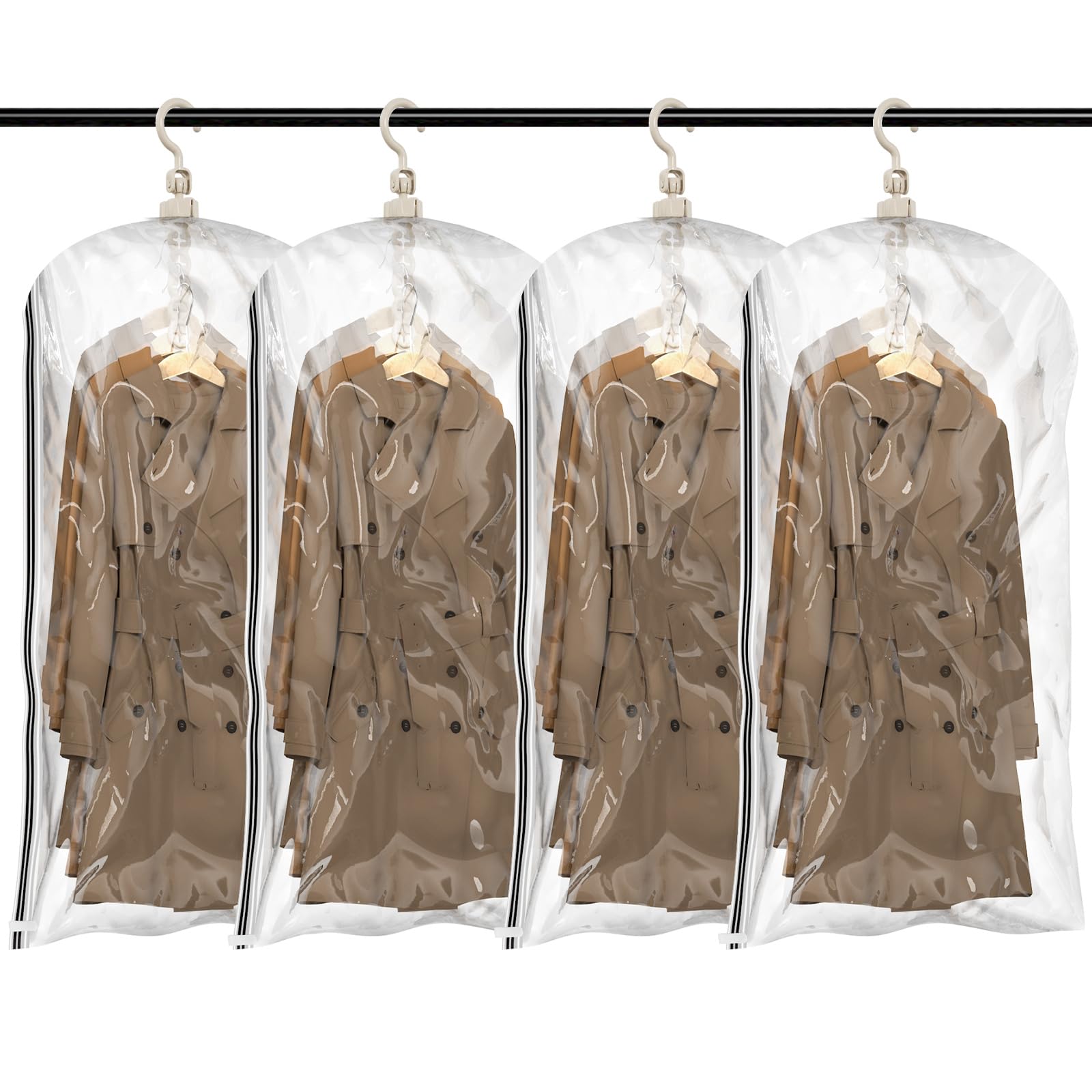 TAILI hanging vacuum bag with clothes saves closet space and organizes outfits