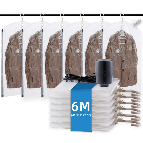 TAILI hanging vacuum storage bag with electric pump for easy travel packing