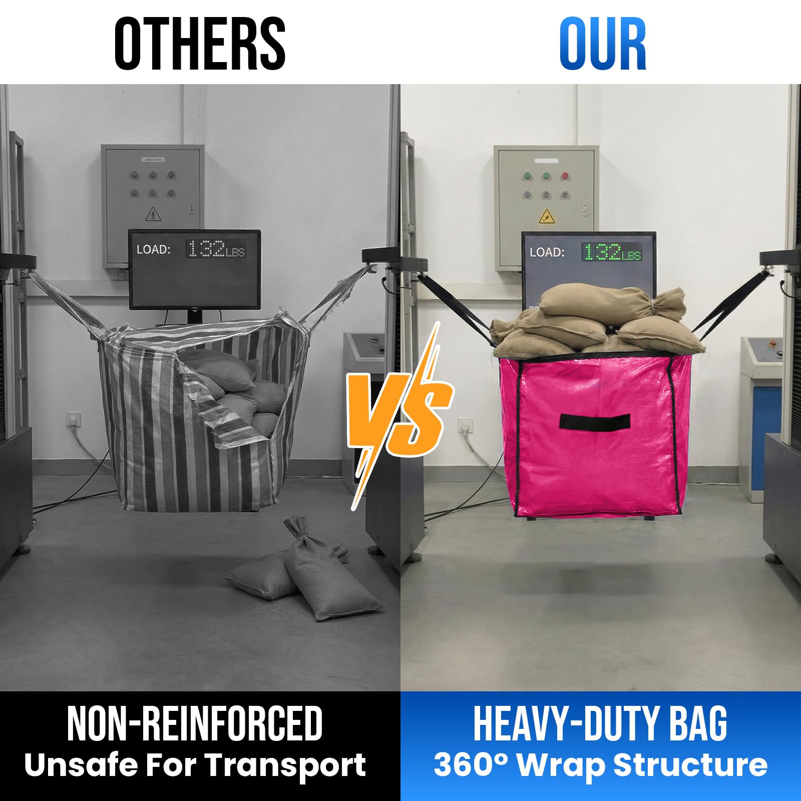 TAILI heavy-duty PE woven bag with reinforced zipper for durable transport