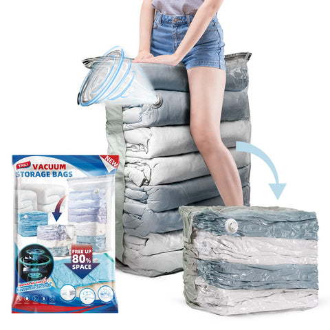 TAILI jumbo cube closed for space-saving storage of bulky bedding.