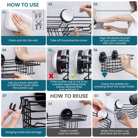 TAILI large-capacity organizer fits shampoos, gels, and brushes neatly.