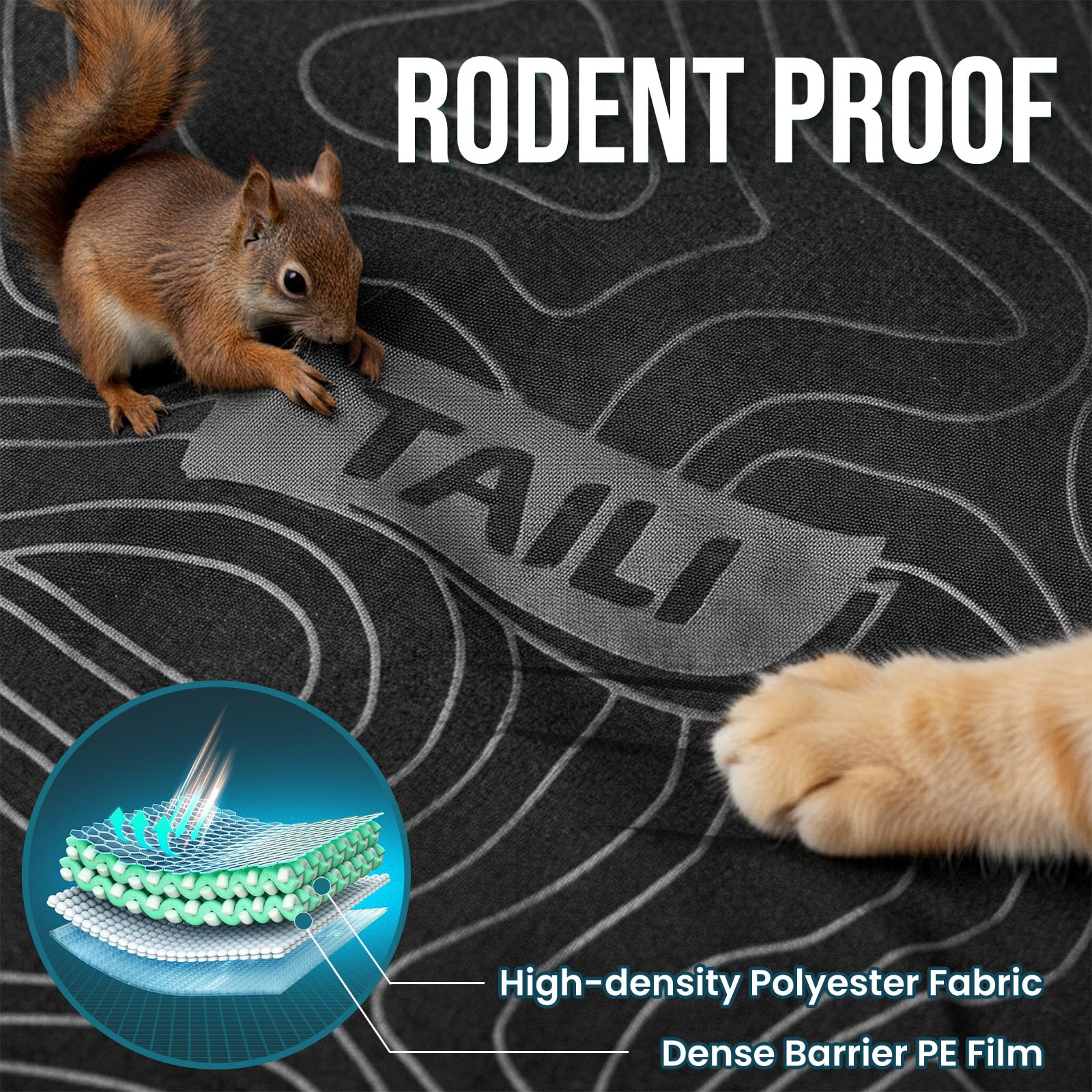 TAILI fabric is waterproof and puncture-resistant for outdoor gear