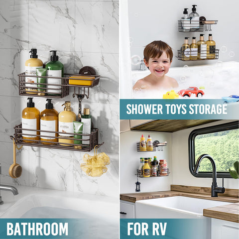 TAILI razor hooks and soap holder keep tools within reach while decluttering the shower.