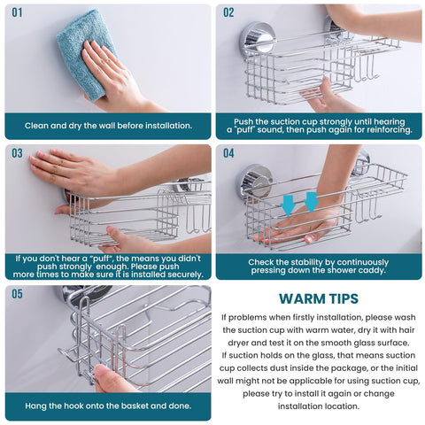 TAILI bathroom storage solution suitable for showers, kitchens, and RV spaces.