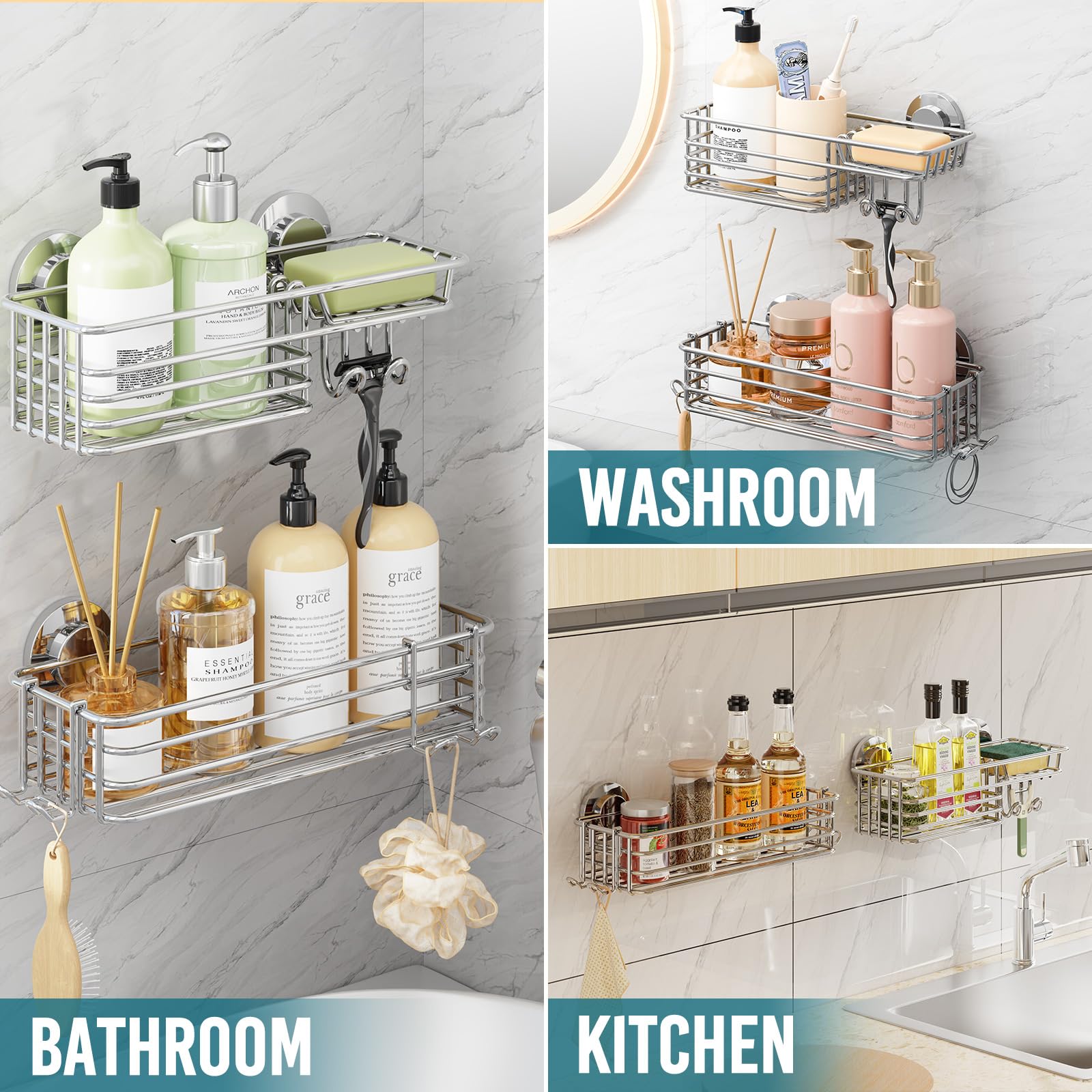TAILI hollow-out shelves maximize airflow and prevent water pooling.